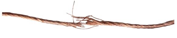 Rotura hilos cable cobre